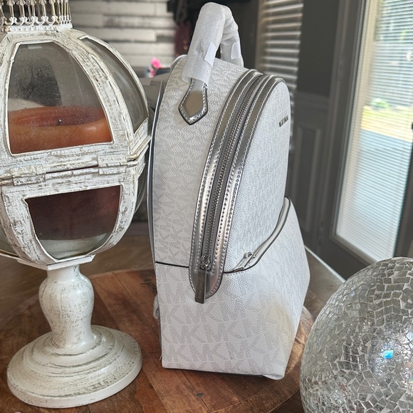 MICHAEL Michael Kors White Signature MK Dome Backpack main image 8